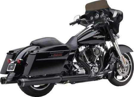 Cobra Muffler Gen 2 4 Inch Neighbour Haters Slip-Ons In Black For Harley Davidson 1995-2016 Touring Models (6276RB)