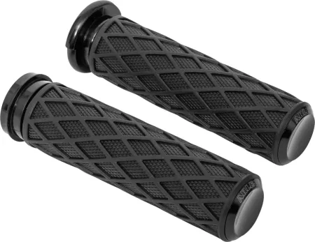Arlen Ness Black Diamond Grips For Harley Davidson 2008-2023 Electronic Throttle Models (500-007)