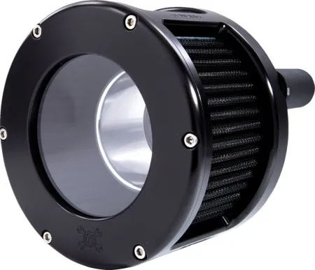 Feuling BA Race Series Air Cleaner In Black With Black Filter With Clear Cover For Harley Davidson 2018-2024 Softail, 2017-2025 Touring & Trike (Gen 1) M8 Models (5524)