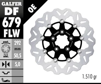 Galfer Wave Series Front Left/Right Brake Disc For Harley Davidson 1984-1999 Twin Cam & XL Sportster (DF679FLW)