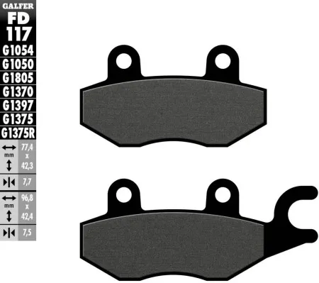 Galfer Brake Pad Scooter Organic (FD117G1050)