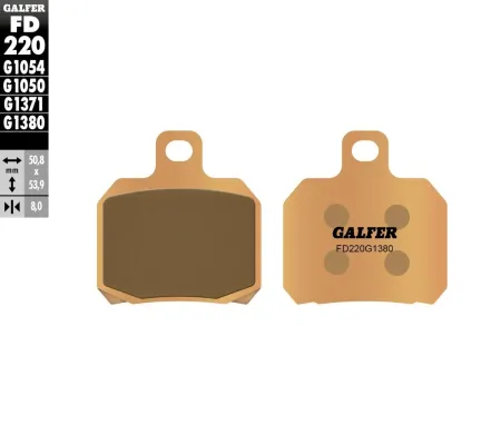 Galfer Sintered Compound (1380) Rear Brake Pads For Harley Davidson 2020-2021 Live Wire Models (FD220G1380)