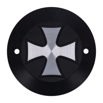 Hells Kitchen Choppers HKC Point Cover 2-HOLE. Maltese Cross, Black (ARM452289)