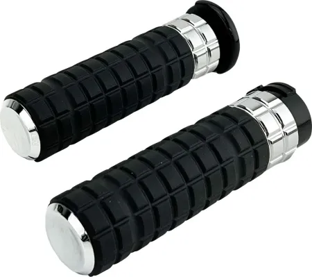 Arlen Ness SpeedLiner Grips In Chrome For Harley Davidson 1974-2023 Models With Single Or Dual Throttle Cables (Excl. Street) (500-001)