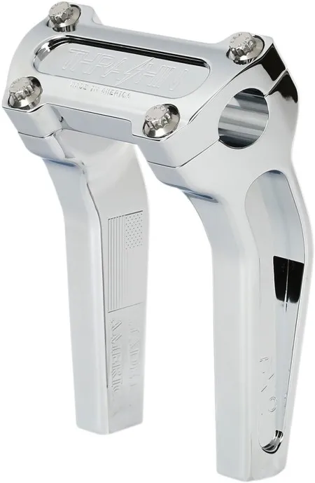 Thrashin Supply Co. 6.5 Inch Tall Pullback OG Handlebar Riser In Chrome Finish (TSC-6525-3)
