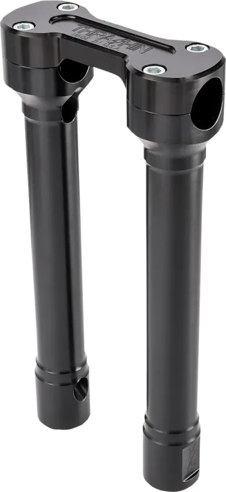 Thrashin Supply Co. 10 Inch Tall Hole Shot Handlebar Riser In Black Finish For Harley Davidson (TSC-1010-1)