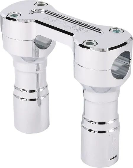 Thrashin Supply Co. 4 Inch Tall Hole Shot Handlebar Riser In Chrome Finish For Harley Davidson (TSC-4100-3)