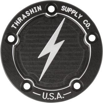 Thrashin Supply Co. Cover Point 5-HOLE Dished Black (TSC-3026-4)