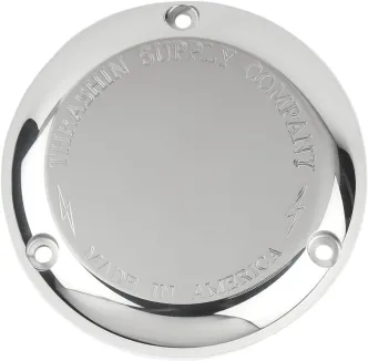 Thrashin Supply Co. 3 Hole Billet Derby Cover In Polished For 1984-1999 Evo Twin Cam (TSC-3000-2)