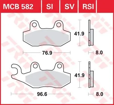 TRW All Round Sintered Metal Brake Pads (MCB582)
