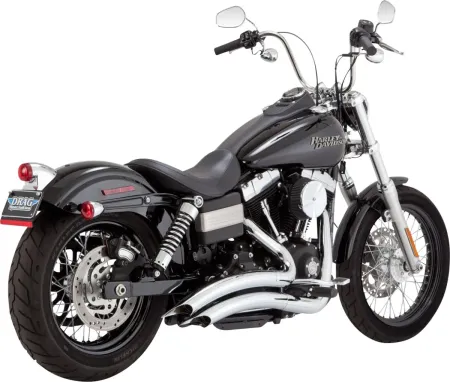 Vance & Hines Big Radius 2 Into 2 Exhaust System With PCX Technology In Chrome Finish For Harley Davidson 2006-2017 Dyna Models (23371)