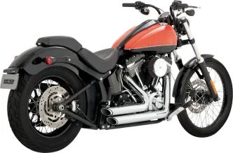 Vance & Hines Shortshots Staggered Exhaust System With PCX Technology In Chrome Finish For Harley Davidson 2012-2017 Softail Models (17325)