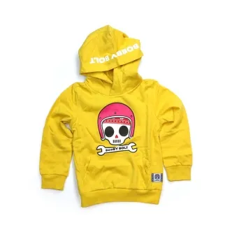 Bobby Bolt Bibbi Hoodie Yellow - Kids Size 122/128 (ARM402609)