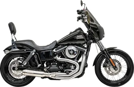 Bassani Road Rage III 2 Into 1 Exhaust System With Super Bike Muffler For Harley Davidson 1991-2017 Dyna Models (1D4SS)