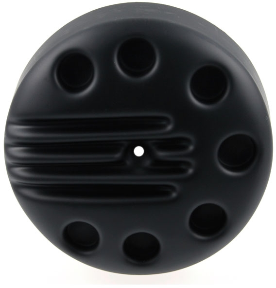 CultWerk Slotted Air Cleaner Cover In Matte Black For Harley Davidson