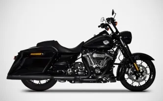 Zard Euro 5 Slip-on Mufflers In Matte Black For 2021-2023 Touring Models (ZHD003S10SAO-B)