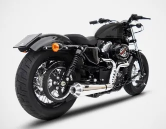 Zard Euro 3 Conical 2-1 Sportster Exhaust In Polished For 2014-2016 XL883/1200 Sportster Models (ZHD528S00SAO-P)