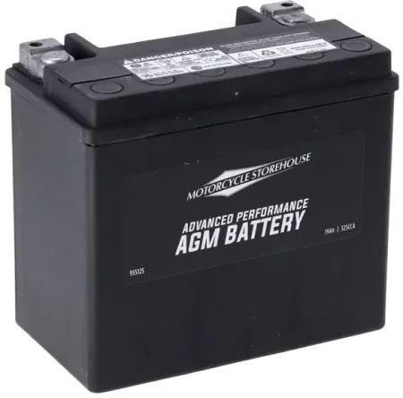 MCS Advance Series AGM Sealed Battery 12V, 19AH, 325CCA For Harley Davidson 1973-1986 E-Start FX, 1982-1994 & 1999-2000 FXR, 1984-1990 Softail, 1977-1978 XLCR, 1979-1996 Sportster & All Buell S2/T Thunderbolt Models (SVR20)