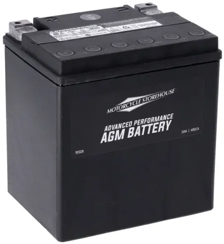 MCS Advance Series AGM Sealed Battery 12V, 26AH, 400CCA For Harley Davidson 1997-2025 Touring Models (SVR30)