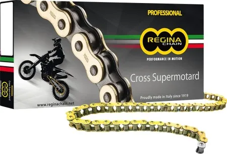 Regina Chains 124 RX3 126 Clip Link 420 Non-seal Drive Chain / GOLD|NATURAL (124RX3/00B)