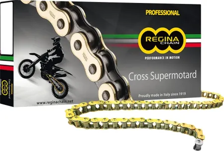 Regina Chains 126 RX3 140 Clip Link 428 Non-seal Drive Chain / GOLD|NATURAL (126RX3/009)