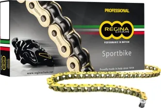Regina Chains 137 ZRP 118 Rivet Link 525 Z-ring Replacement Drive Chain / GOLD|NATURAL (137ZRP/00E)