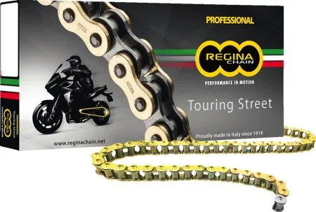 Regina Chains 525/137 ZRT 137 Rivet Link 525 Z-ring Performance Replacement Drive Chain / GOLD|BLACK / Steel (137ZRT/011)