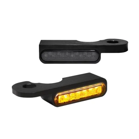 Heinz Bikes Stripes LED Handlebar Turn Signals In Black For Harley Davidson 2002-2022 CVO Models (HBTS-CVO02)