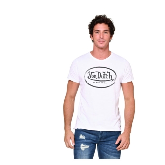 Von Dutch Aaron Logo T-shirt White Size Medium (ARM573979)