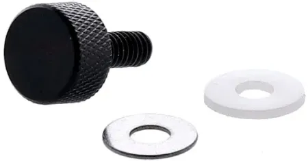 Doss Low Profile Thumb Screw Kit In Black For Seats 1/4-20 Threaded For 1996-2024 Harley Davidson Models (05-316BK)