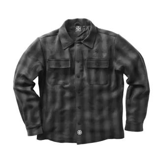 West Coast Choppers Wool Lined Plaidshirt Black/Grey Size XL (ARM098289)