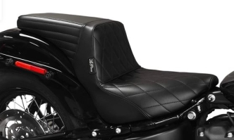 Le Pera KickFlip Biker Gel Seat With Diamond Stitch For Harley Davidson 2018-2023 Softail Slim, Street Bob & Standard Softail Models (LGY-590DM)