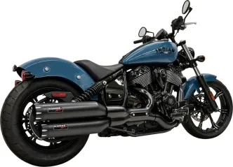 Bassani Black Slip-On Mufflers For Indian 2022-2024 Chief Models (8CH17B)