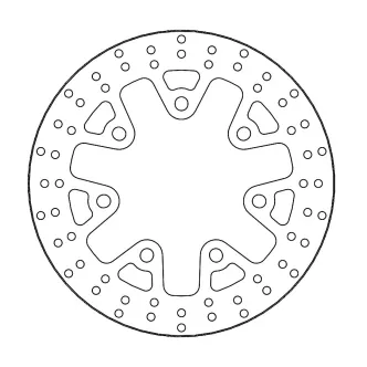 Moto Master Front Left/Right Fixed Round Halo Brake Disc For Harley Davidson 2012-2024 Touring With 7 Fixing Holes Models (110795)