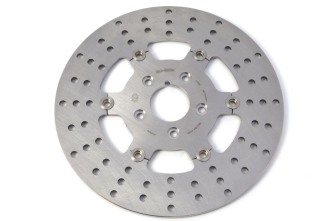 Moto Master Front Left/Right Adrian Steel 5-Spoke Brake Disc In Stainless For Harley Davidson 1984-1999 Big Twin & Twin Cam & 1986-1999 Sportster Models (111086)