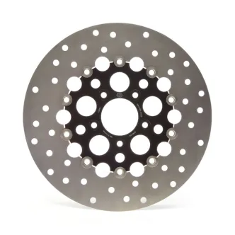 Moto Master Front Left/Right Floating Kingman Steel Brake Disc In Black For Harley Davidson 2010-2017 Dyna Models (112318)