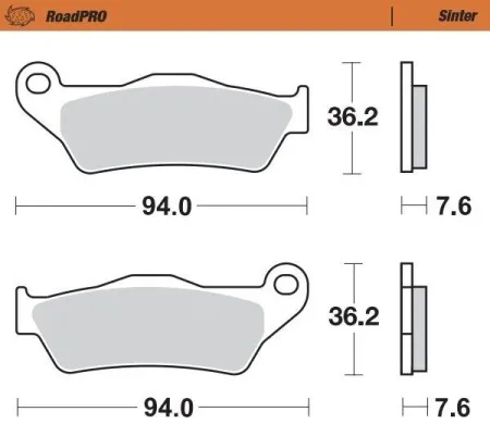 Moto Master RoadPRO Sinder Brake Pad Front (403201)