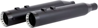 Khrome Werks HP-Plus 4.5 Inch Slip-On In Black Finish With Turbine Tips For 2017-2025 Touring Models (202870)