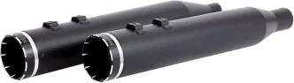 Khrome Werks HP-Plus 4.5 Inch Slip-On In Black Finish With Tracer Tips For 2017-2025 Touring Models (202835)
