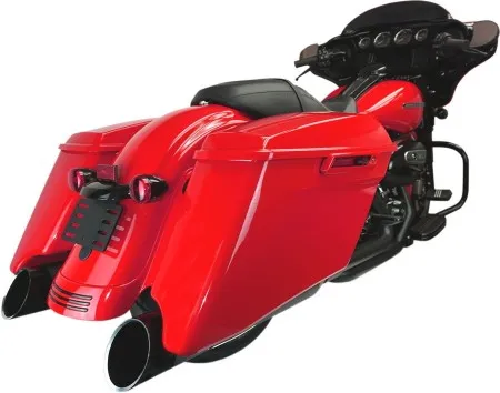 Khrome Werks HP-Plus 4.5 Inch Slip-On In Black Finish With Edge Tips For 2017-2025 Touring Models (202885)