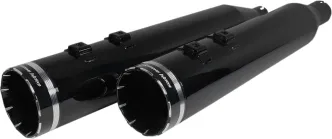 Khrome Werks HP-Plus 4.5 Inch Slip-On In Black Obsidian Finish With Tracer Tips For 2017-2025 Touring Models (202640)