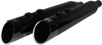 Khrome Werks HP-Plus 4.5 Inch Slip-On In Black Obsidian Finish With Edge Tips For 2017-2025 Touring Models (202645)