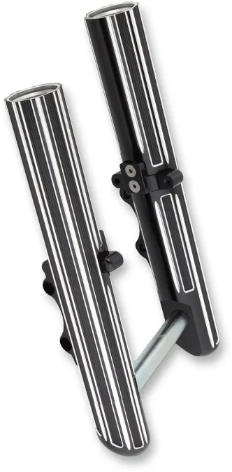 Arlen Ness 10-Gauge Hot Leg Fork Legs In Black For Harley Davidson 2008-2013 Touring Dual Disc Models (40-525)