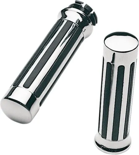 Pro-One Custom Chrome Rail Style Rubber Grips (802450)