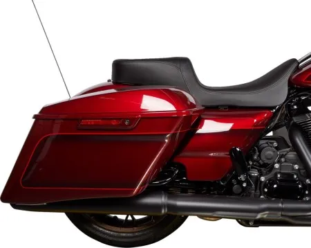 Drag Specialties Performance Predator Smooth 2-Up Seat With Solar Reflective Leather For Harley Davidson 2008-2024 Touring Models (0801-1495)