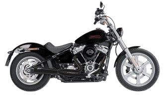 Zard 2 Into 1 Euro 4 Short Cone Exhaust System In Black For 2018-2023 Softail Models (ARM525289)