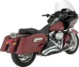 Vance & Hines 2 Into 2 Big Radius Exhaust System NON-PCX In Chrome For Harley Davidson 2007-2009 Touring Models (26082)
