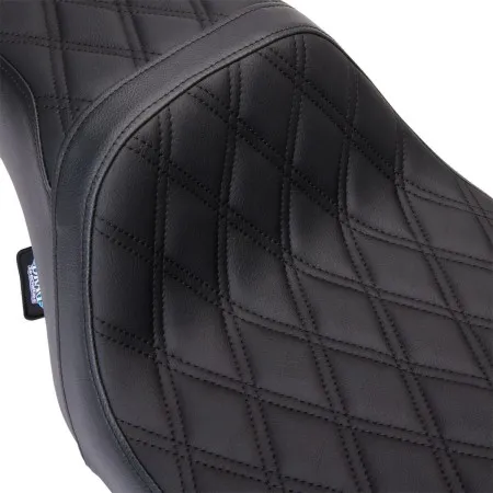 Drag Specialties Performance Predator Double Diamond Black Stitched Seat For Harley Davidson 2008-2024 Touring Models (0801-1483)
