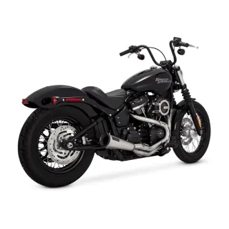 Vance & Hines 2 Into 1 Upsweep Exhaust System With PCX Technology In Brushed Stainless For Harley Davidson 2018-2024 Softail Models (27323)