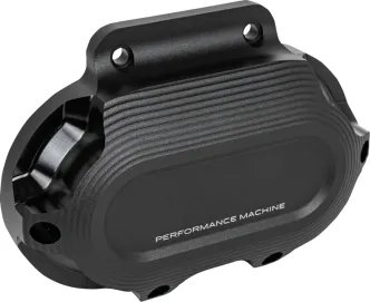 Performance Machine Race Series Clutch Cover In Black Ops Finish For 2021-2024 Touring & 2018-2024 Softail Models (0177-2077-SMB)